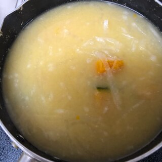 かぼちゃと大根の味噌汁